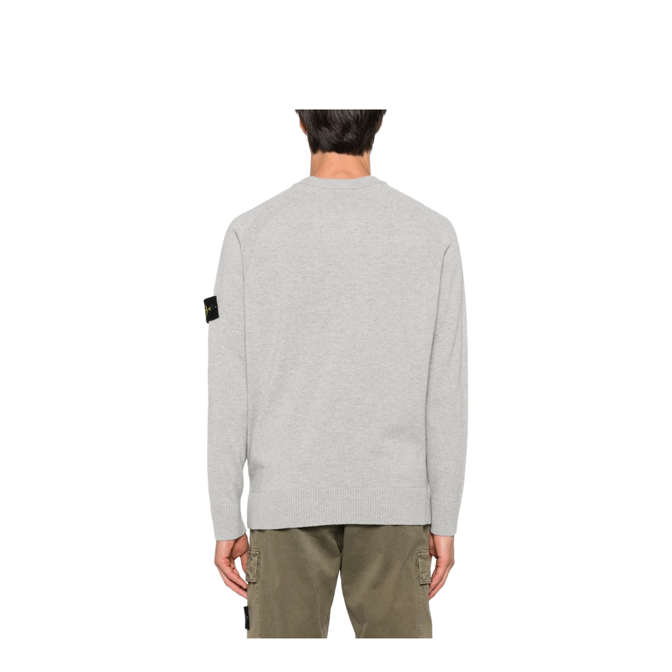 Light Grey Ribbed Crewneck Sweater