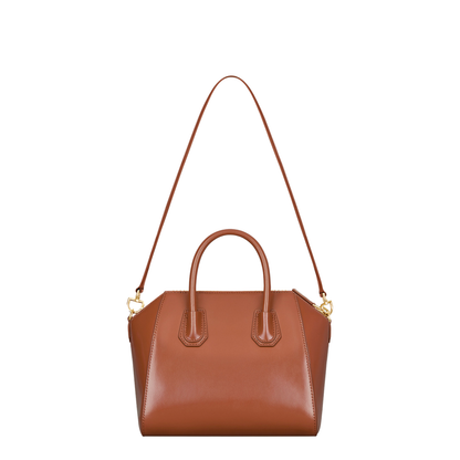Zipper Closure Tote Bag with Adjustable and Removable Leather Strap