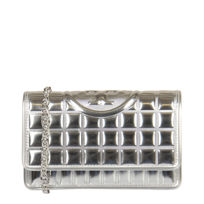 Fleming Soft Metallic Quilt Chain Wallet