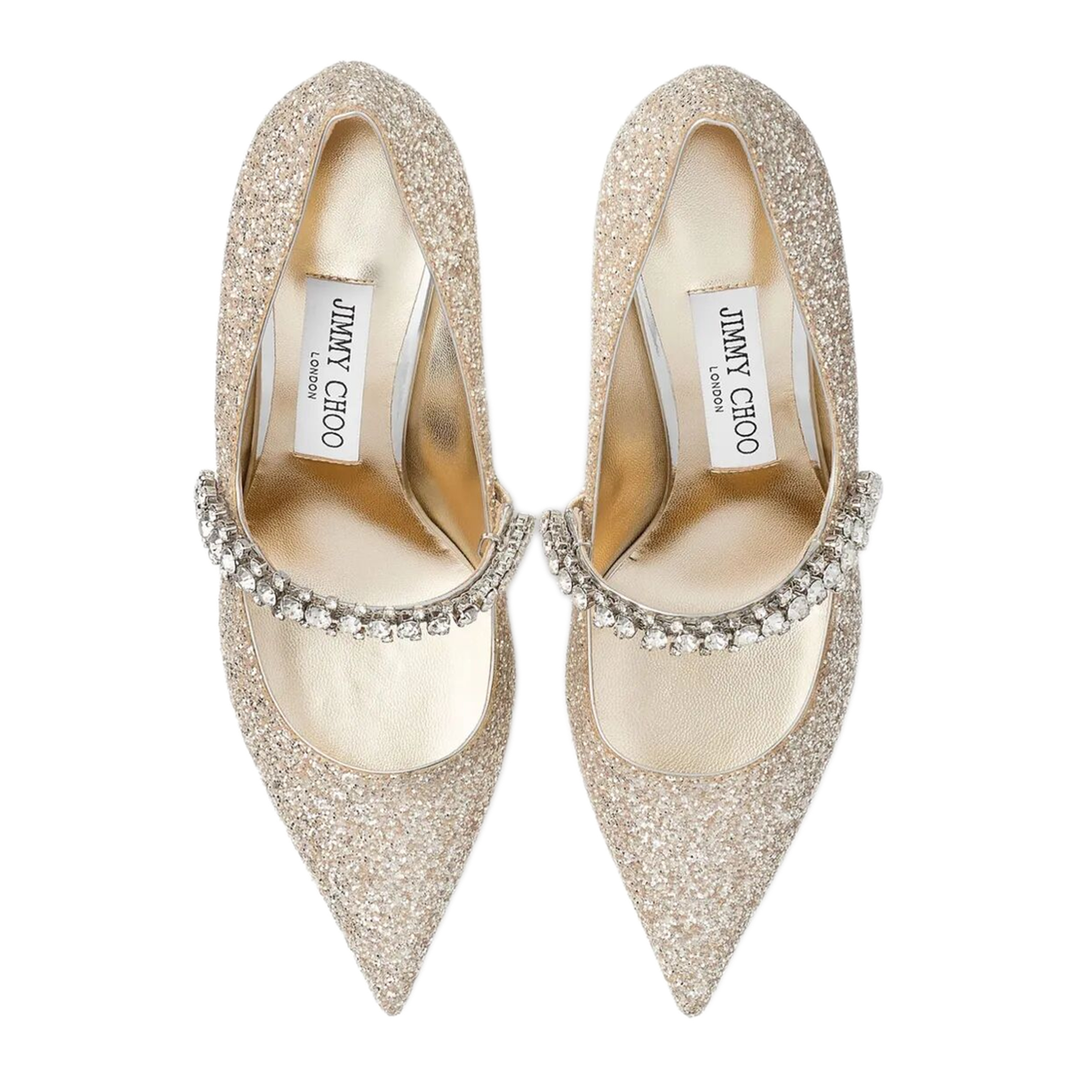 MAYFEYR - Jimmy Choo - Crystal Embellished Pumps In Glitter Fabric - BINGPUMP65PZF