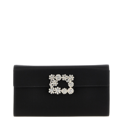 Envelope Flap Flower Buckle Handbag