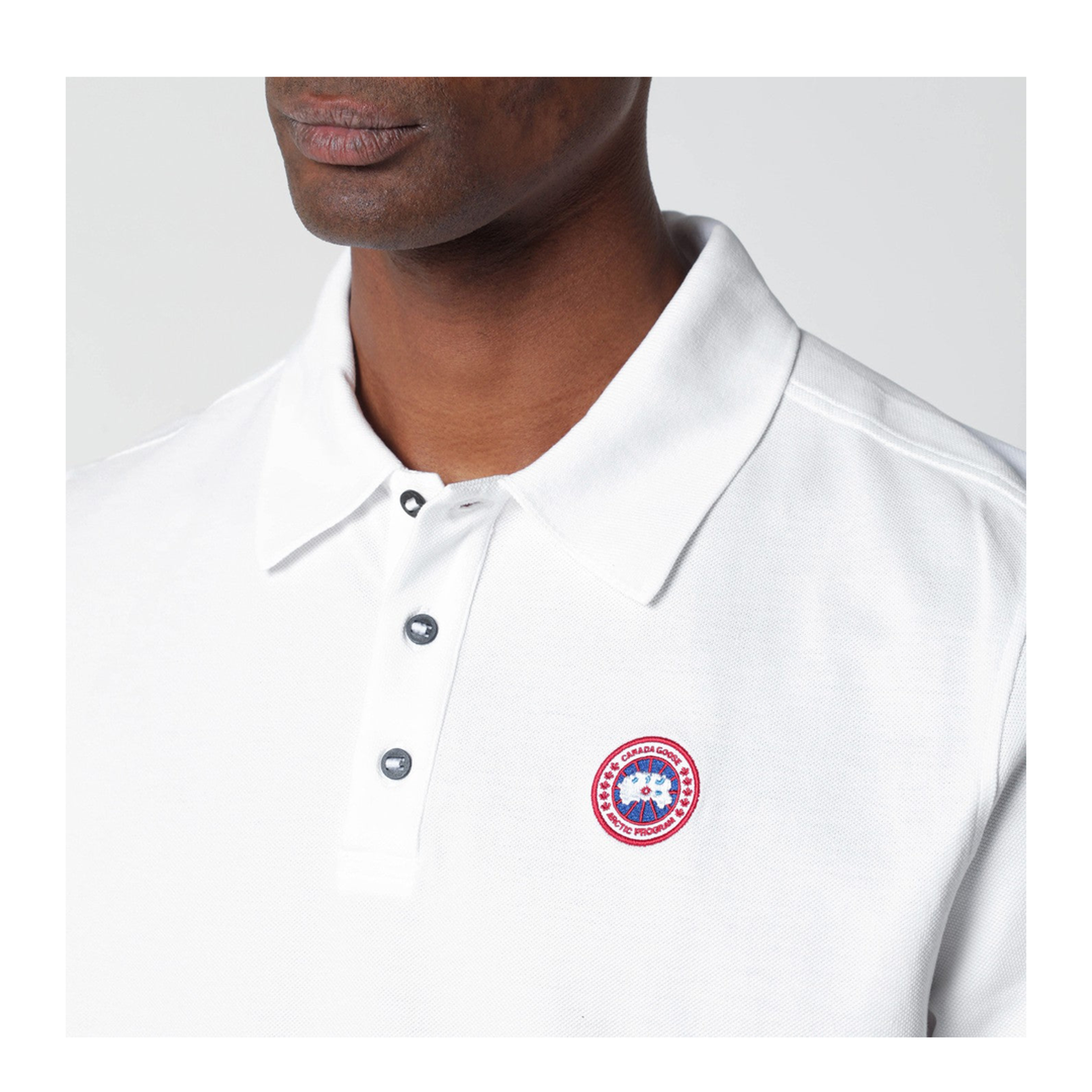 MAYFEYR - Canada Goose - White Polo With Patch Logo - 1600MCO9025