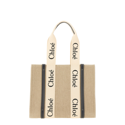 Linen Bag with Double Logo Handles