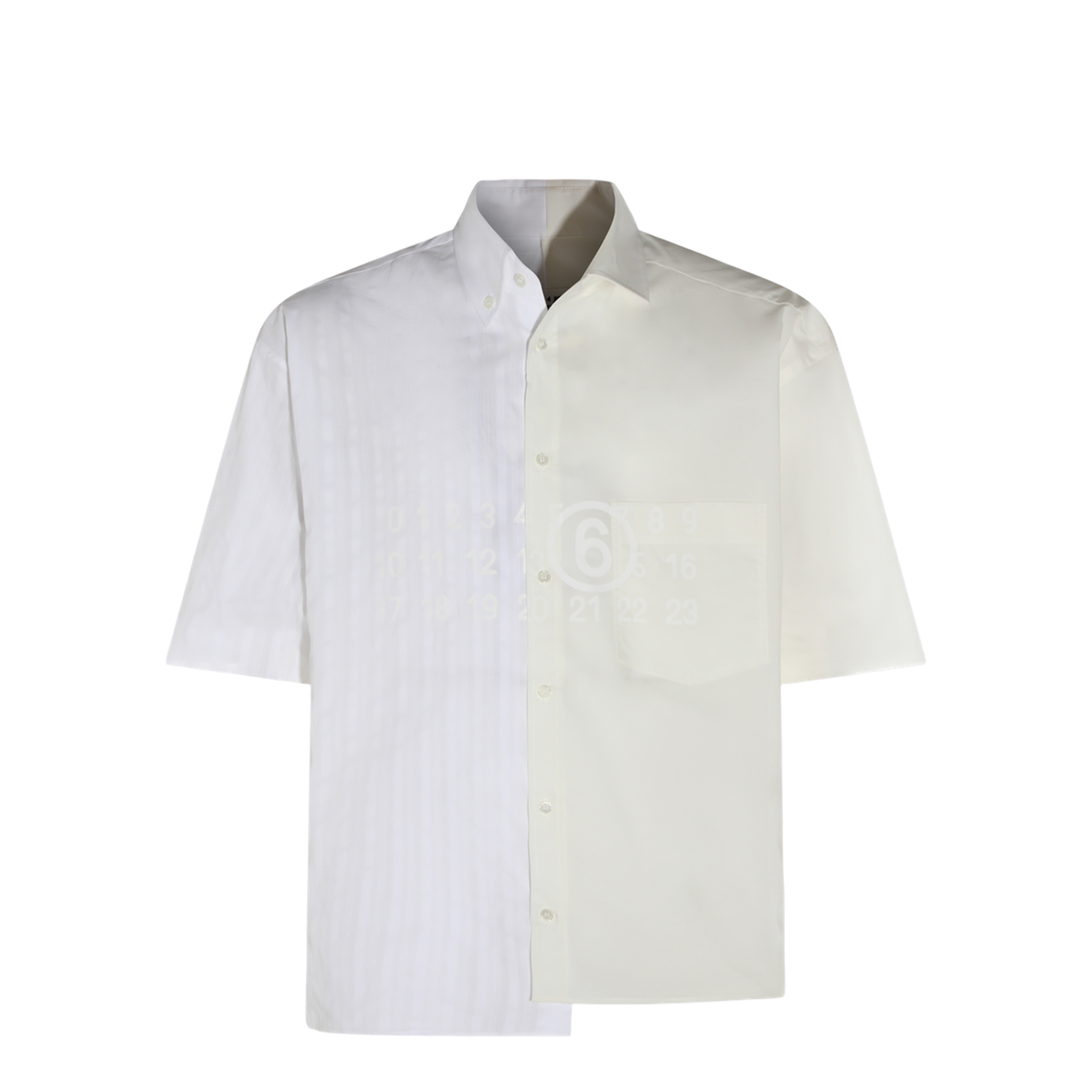 Two-tone cotton poplin shirt