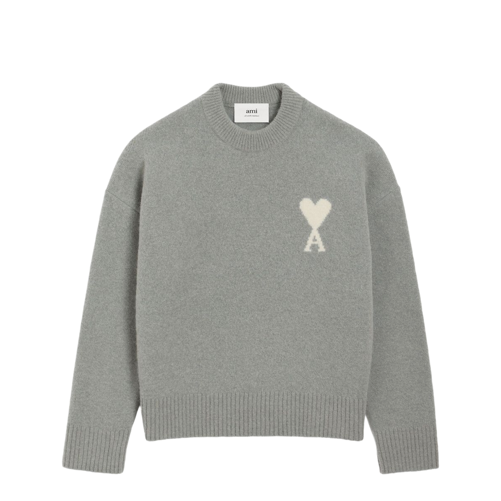 Grey Alpaca Crewneck Sweater