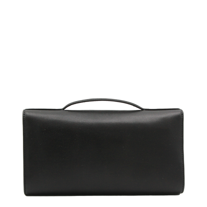 Lily Quilted Nappa Clutch - Black