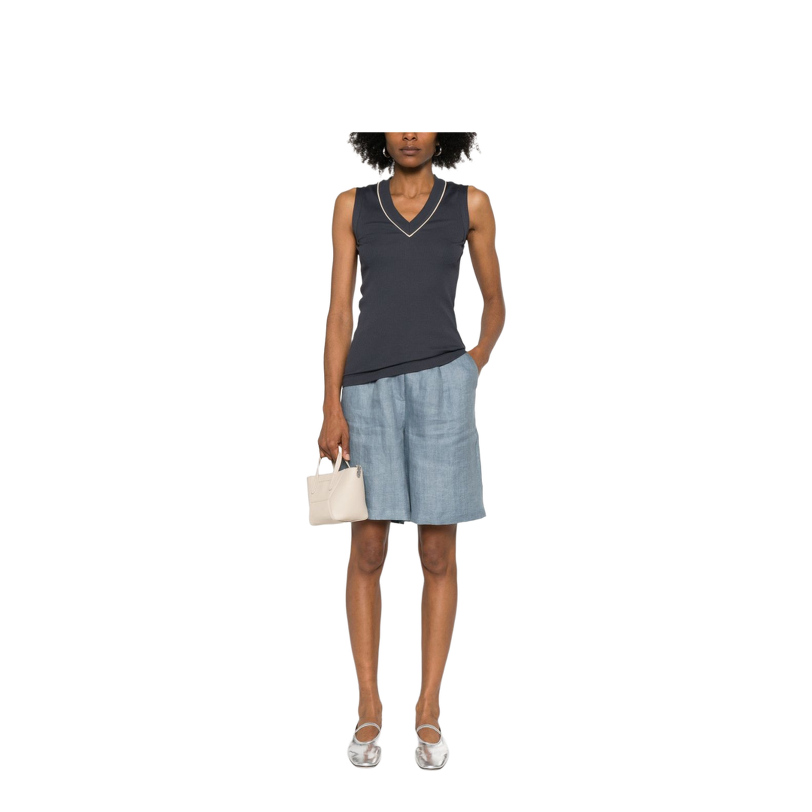 Cotton V-Necked Top