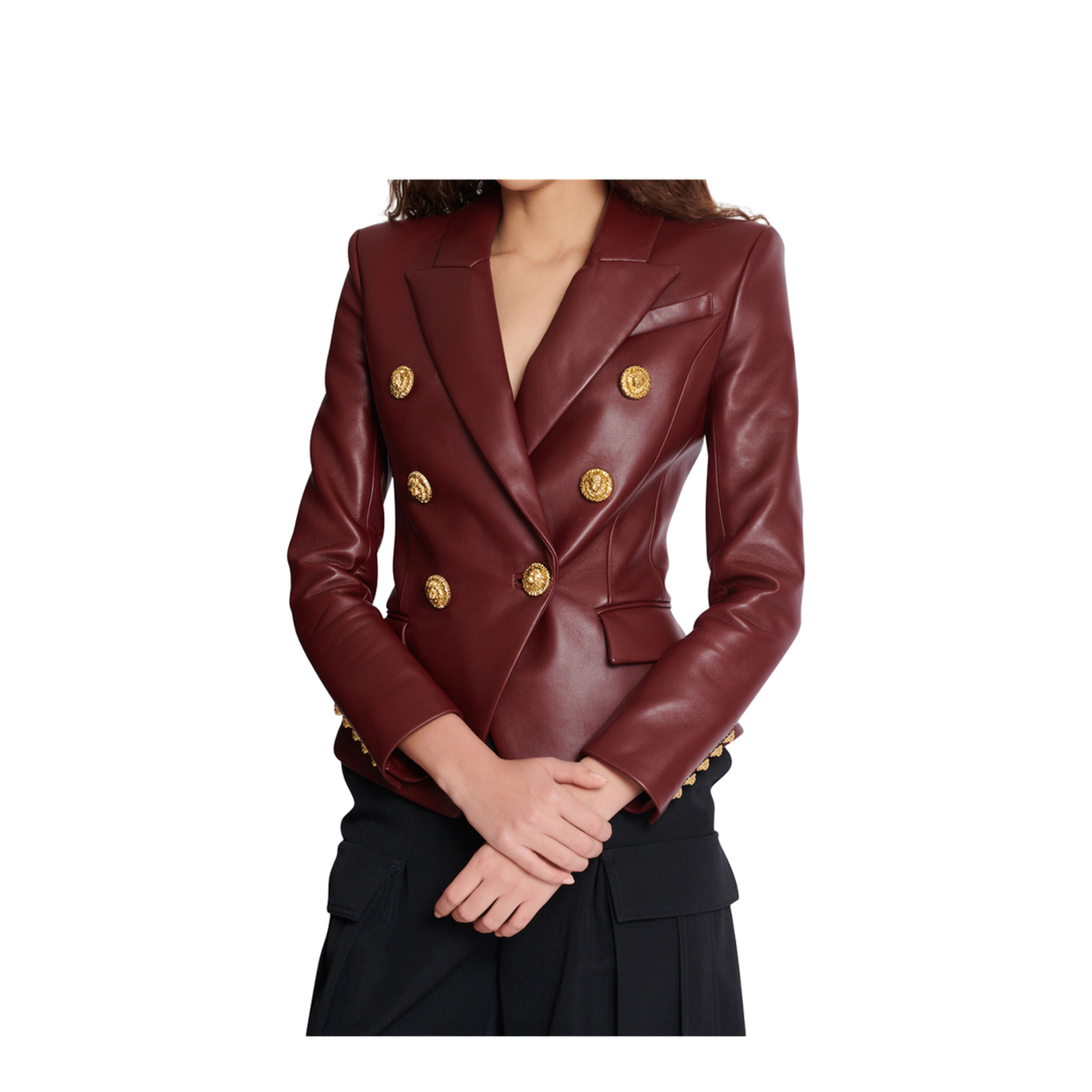 6-button lambskin jacket