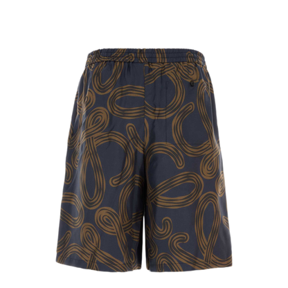MAYFEYR - Loewe - Printed Silk Bermuda Shorts - H616Y1AX30NAVYBROWN