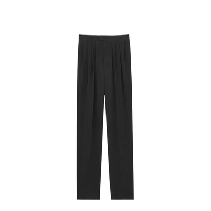 Silk Habotai Pants in Black