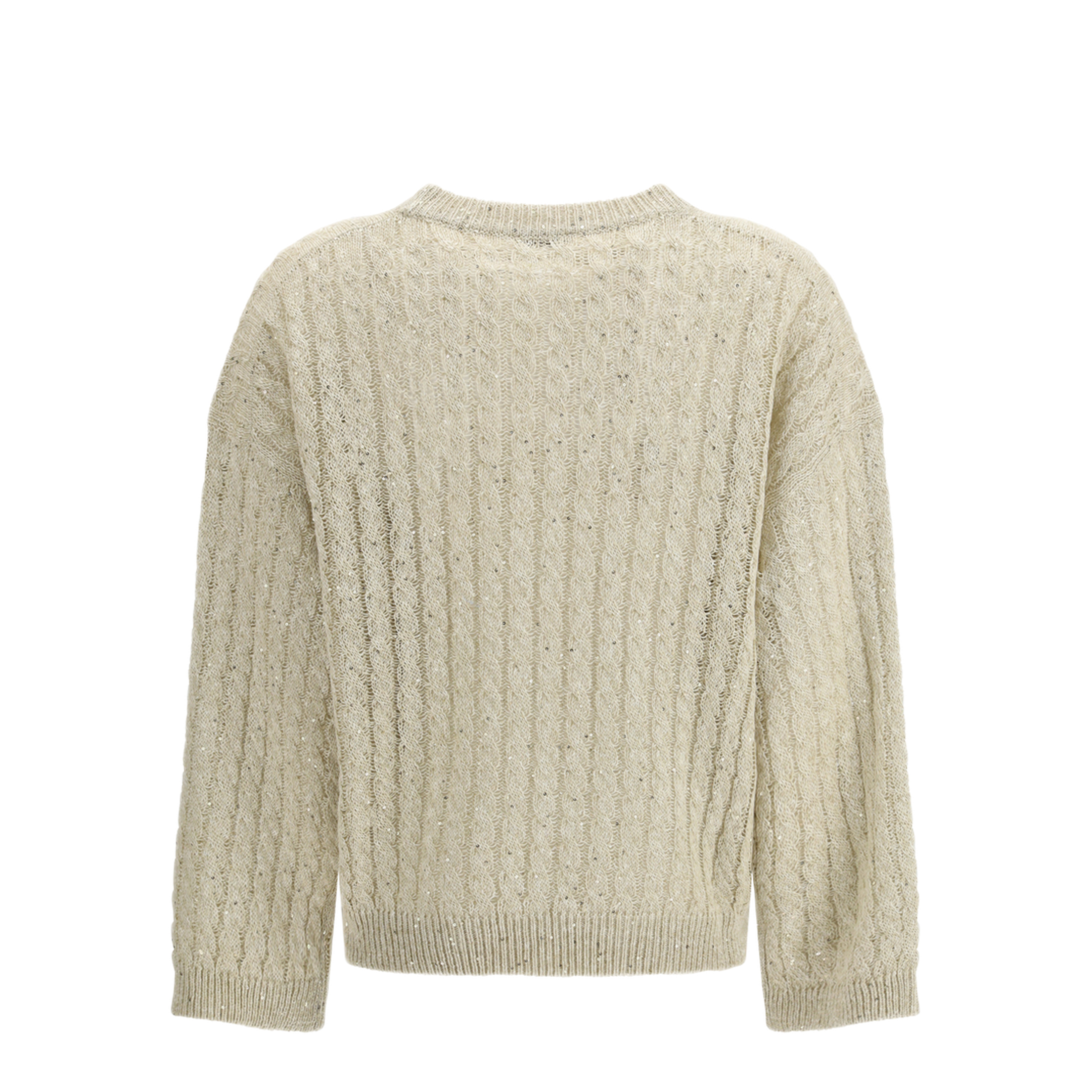 MAYFEYR - Brunello Cucinelli - Dazzling Cable Linen Sweater With Openwork Ribbing - MCO559710