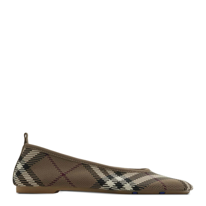 Check Ballet Flats