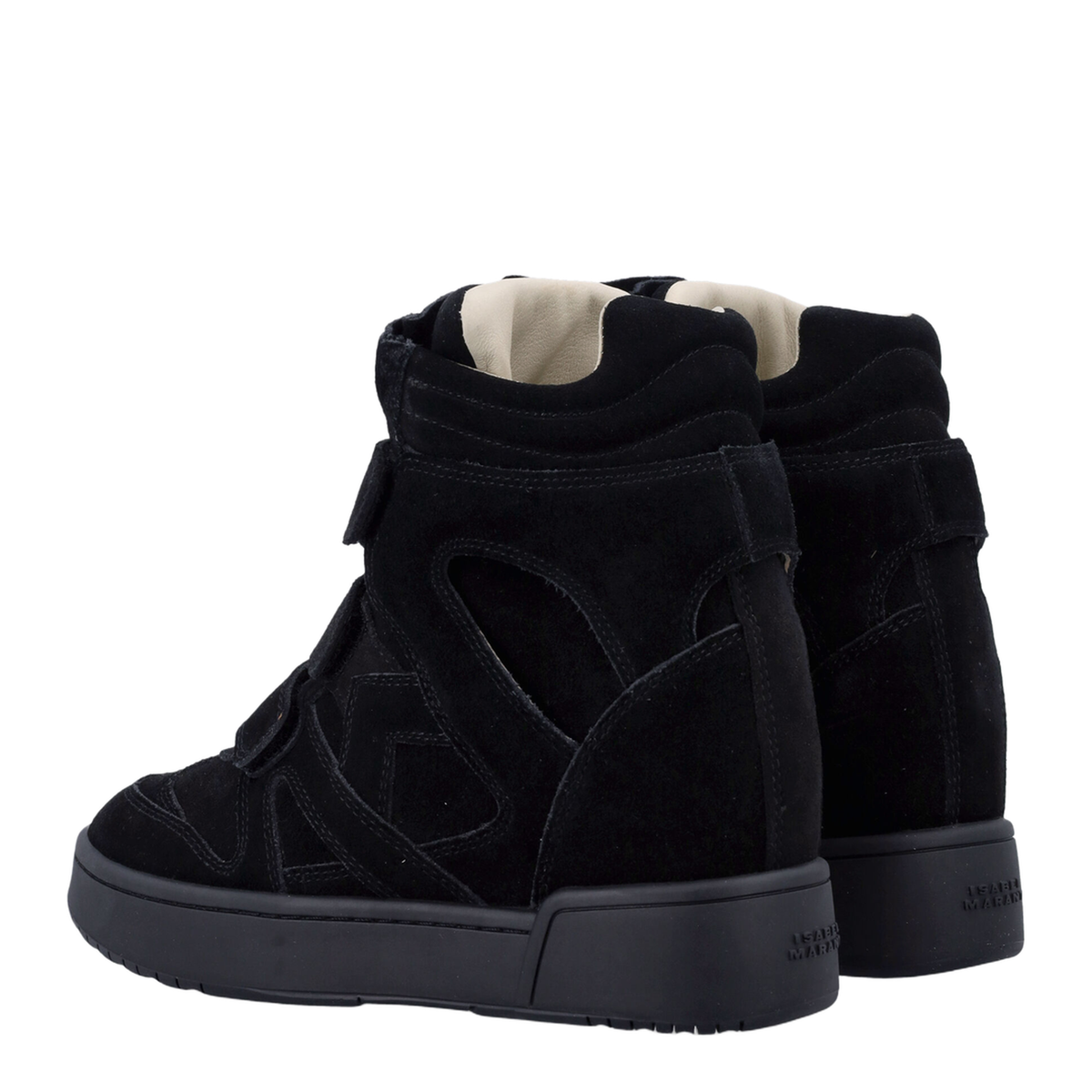Bekett wedge sneakers in black suede