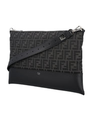 FF Jacquard Crossbody Bag, Silver Hardware