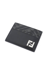 Ff Squared Card Holder Black Leather Card Holder