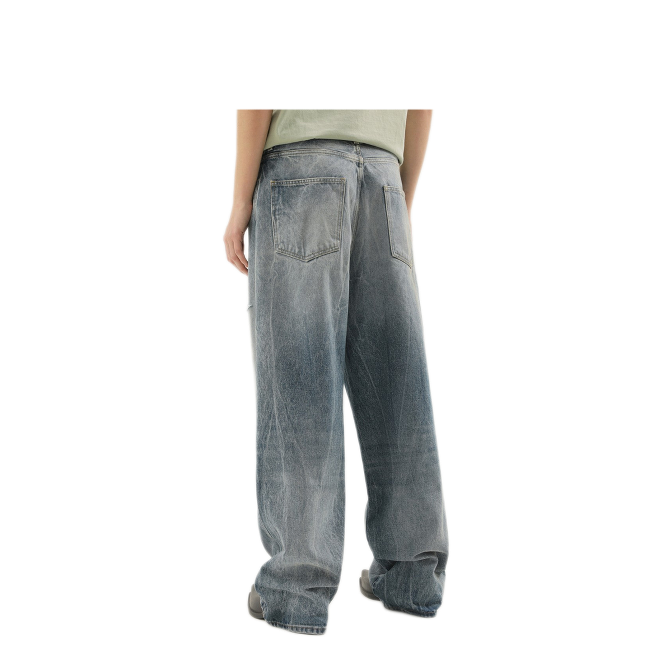 MAYFEYR - 1989 STUDIO - Rhodesian Pants In Stone Blue Denim - F04WCE003DEN0036000