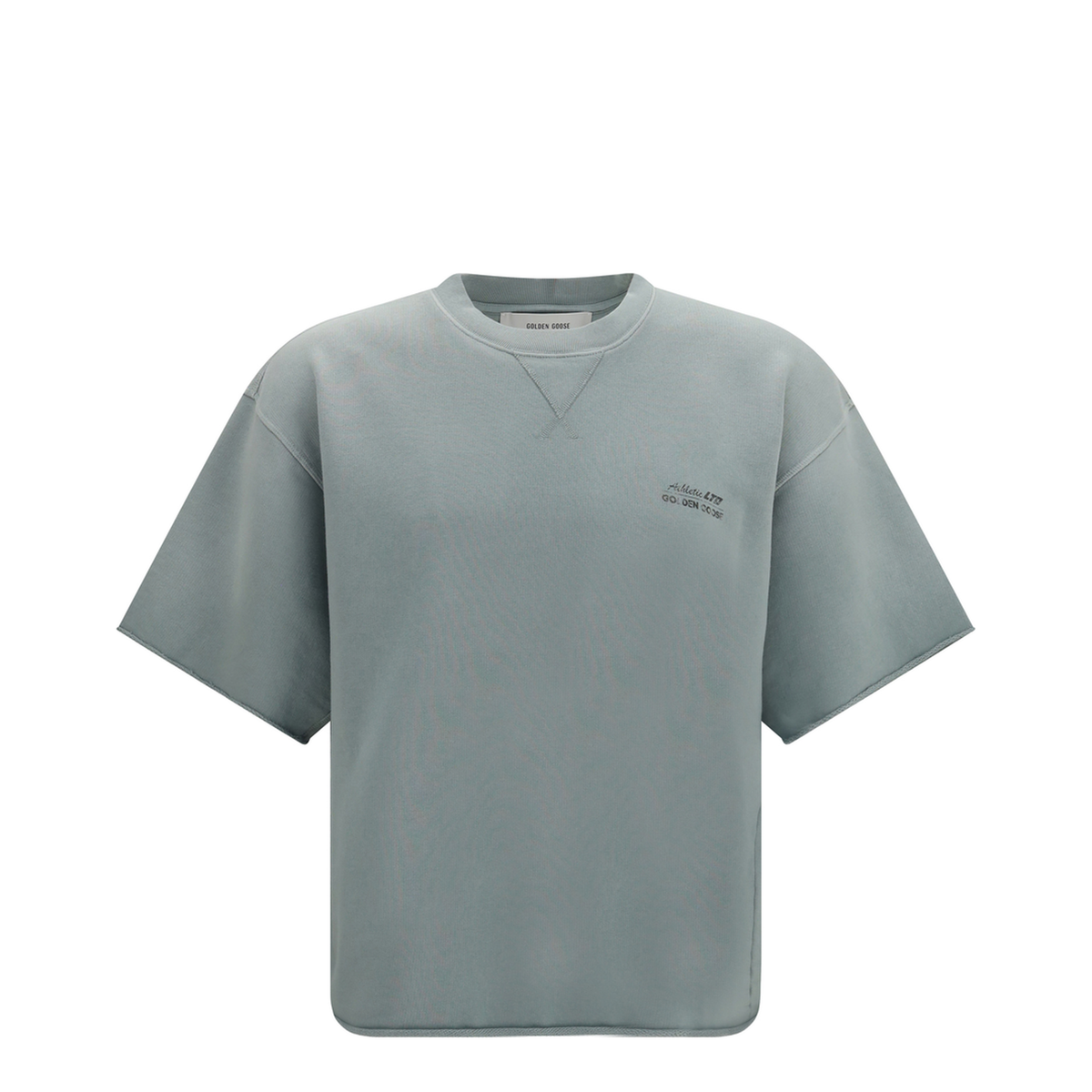 MAYFEYR - Golden Goose - Short Sleeve Sweatshirt With Back Print - GUP02853P002632