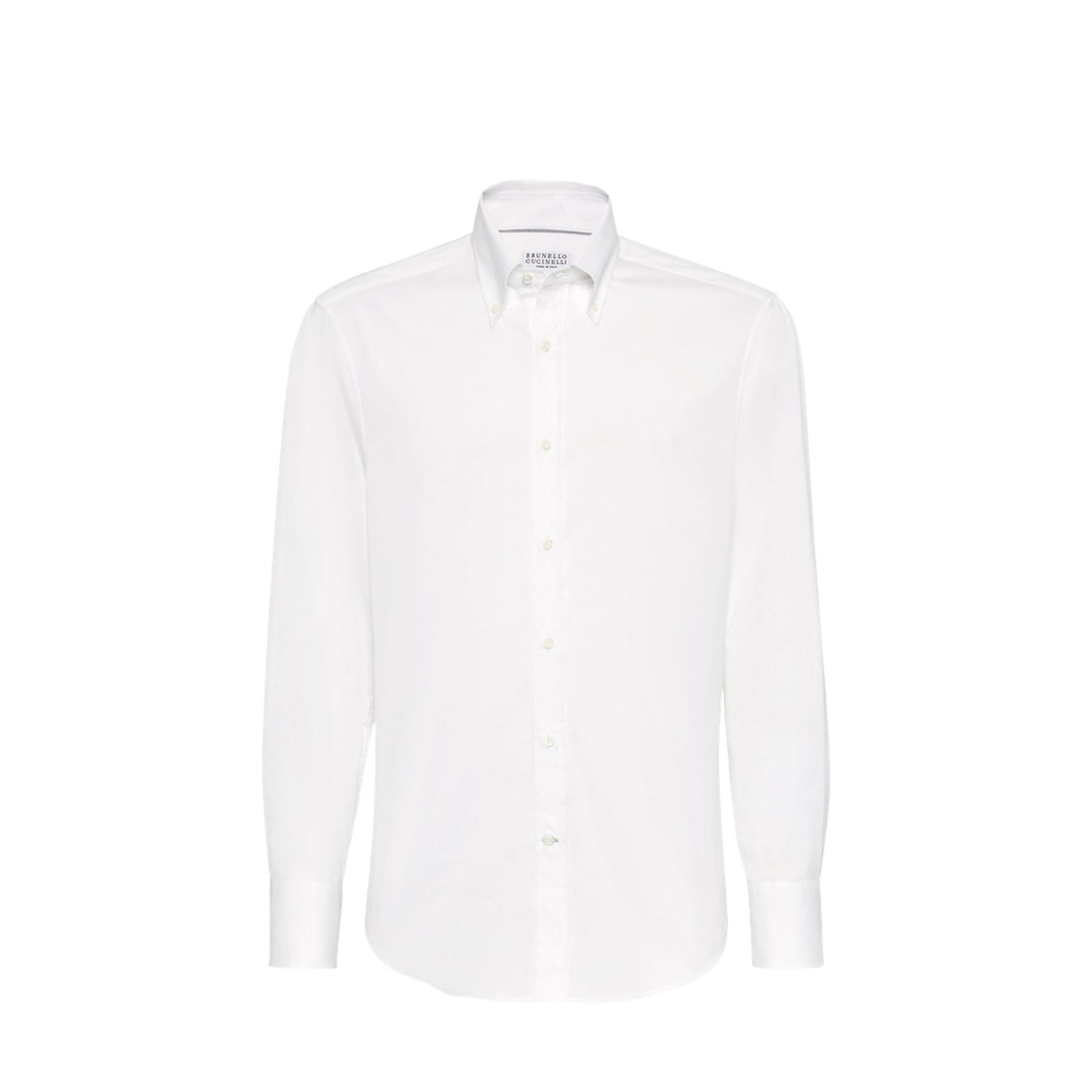 Button-Down Collar Shirt in White