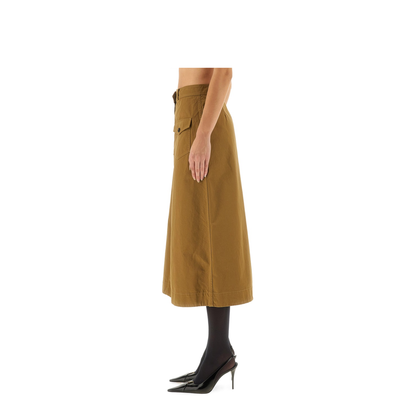 MIDI SKIRT WITH BUTTONS