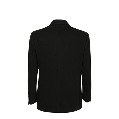 Double Breasted Cotton Jacket Black