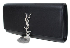 Kate Tassel Clutch, Silver Hardware