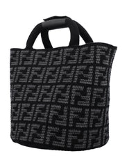 Ff Shopping Bag Black Ff Cashmere Bag