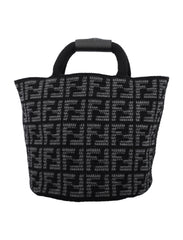 Ff Shopping Bag Black Ff Cashmere Bag