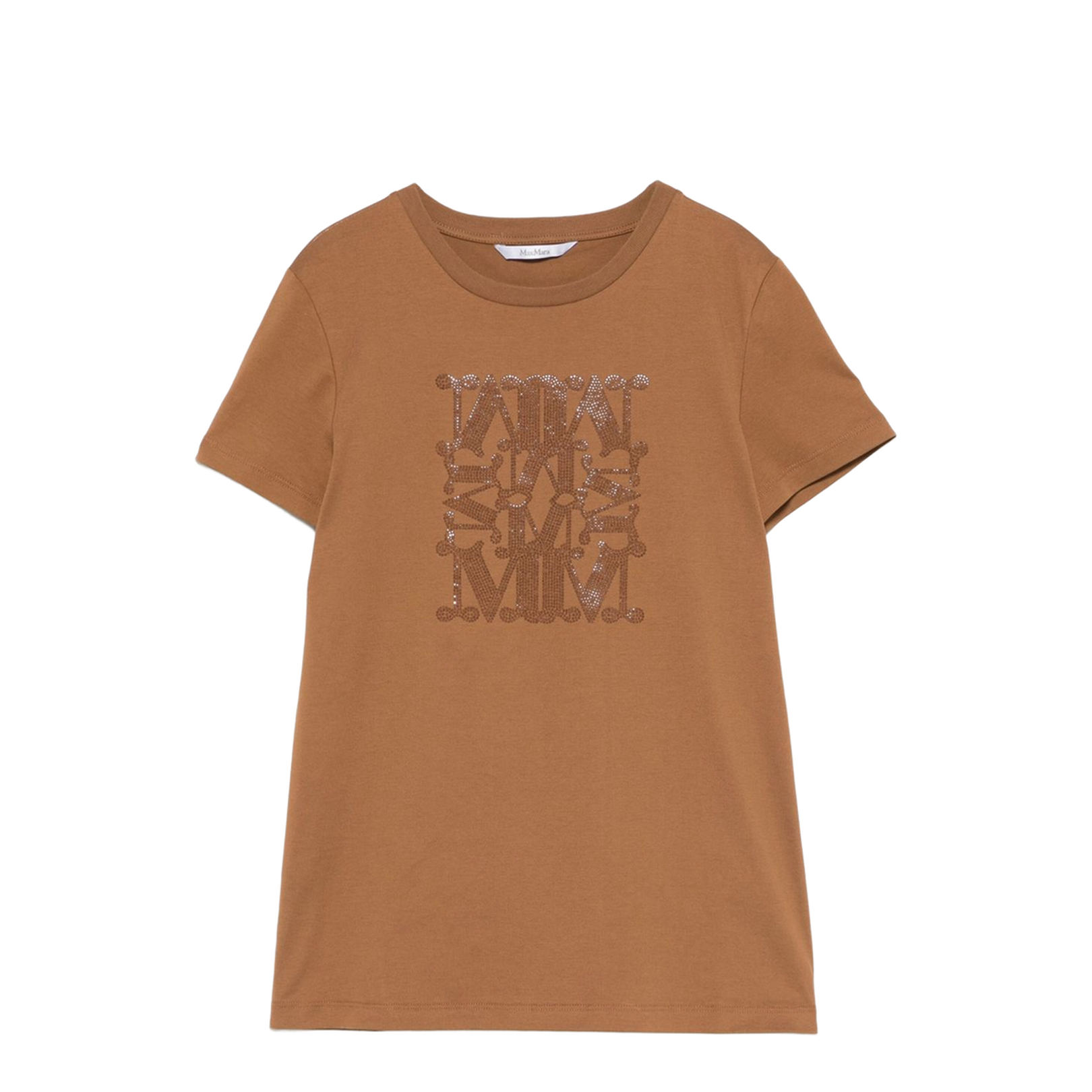 Logo Cotton T-Shirt in Beige