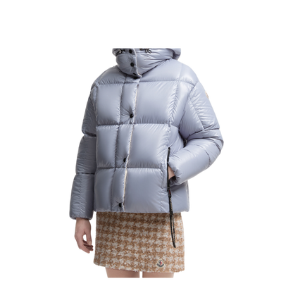 Light Blue Parana Hooded Short Down Jacket