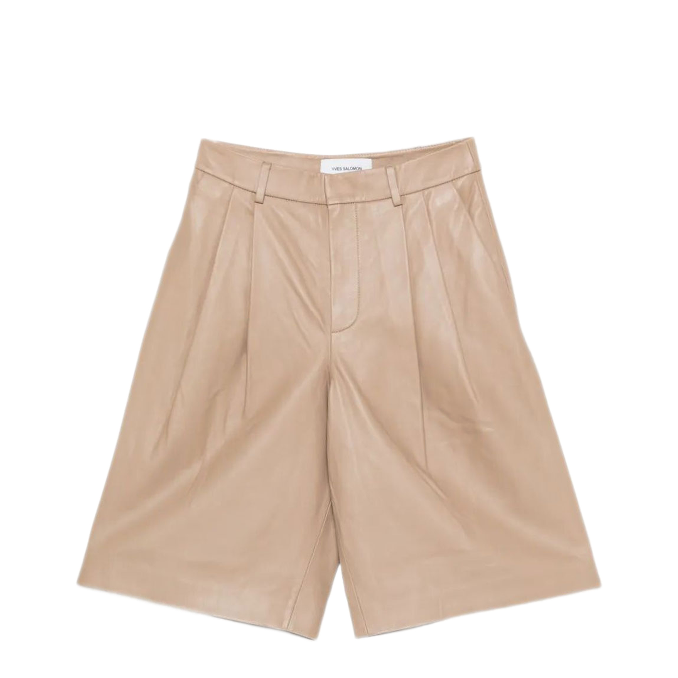MAYFEYR - Yves Salomon - Pleated Leather Bermudas - 26EYP211XXAPXXA2279