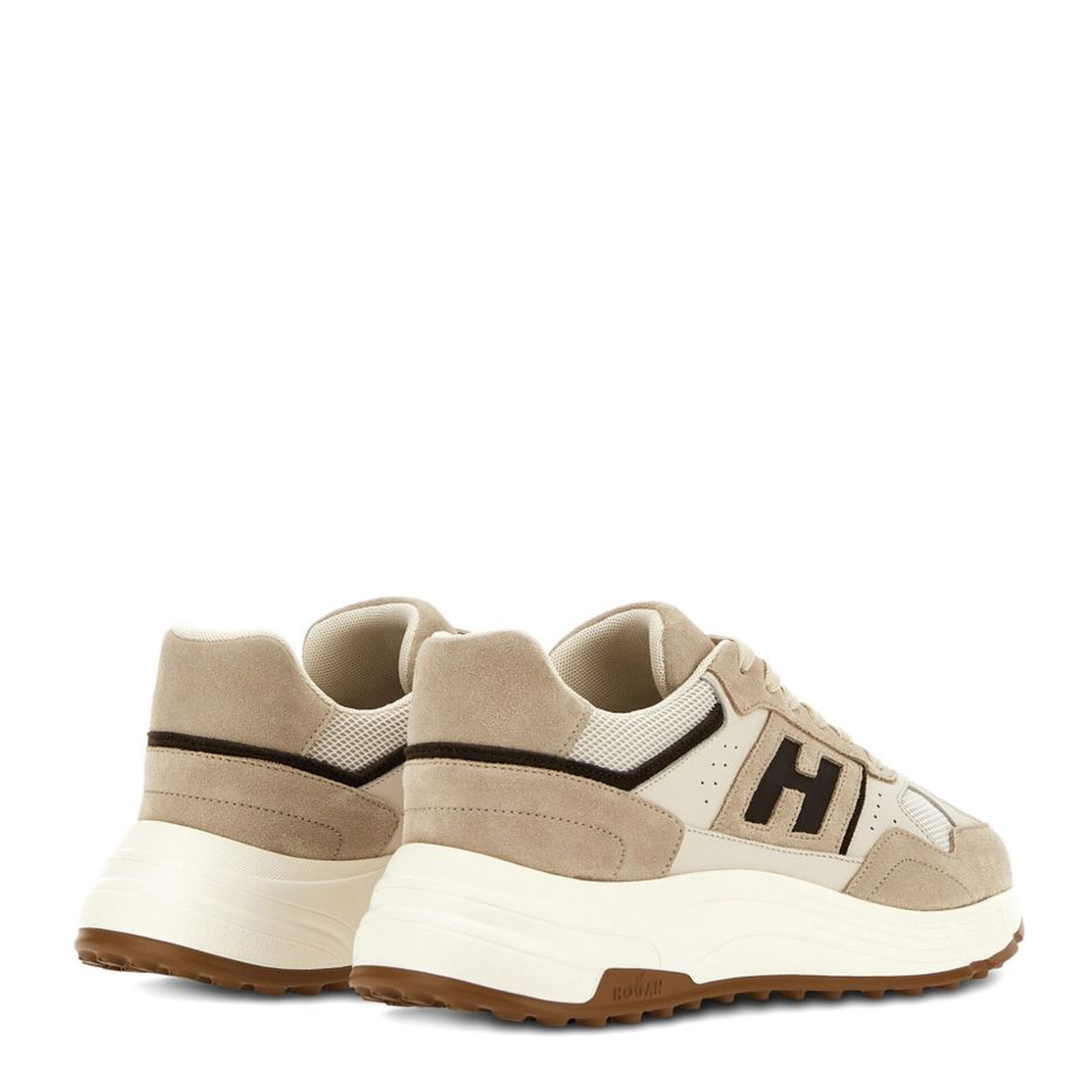 Beige And Brown Sneakers