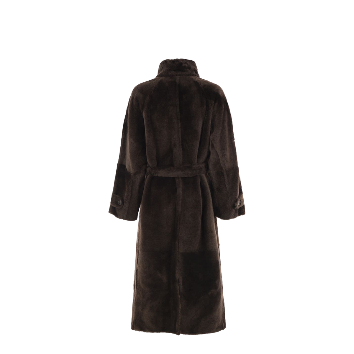MAYFEYR - Brunello Cucinelli - Long Shearling Coat With Belt - MPMRA9794C2390