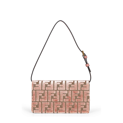 Wallet On Chain Baguette Fabric Pink