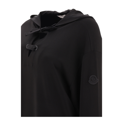 Black Viscose Hoodie