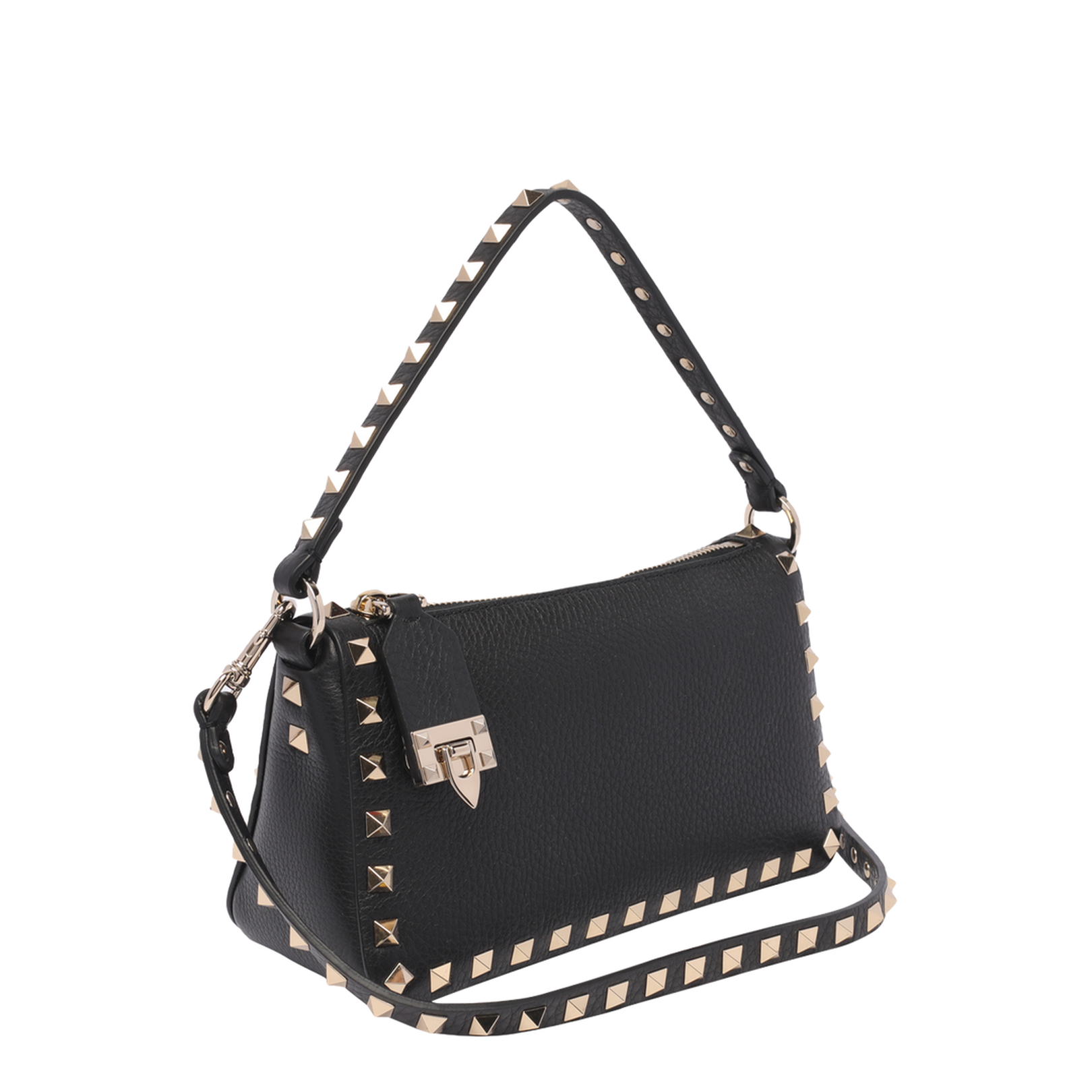 Rockstud Shoulder Bag - Black
