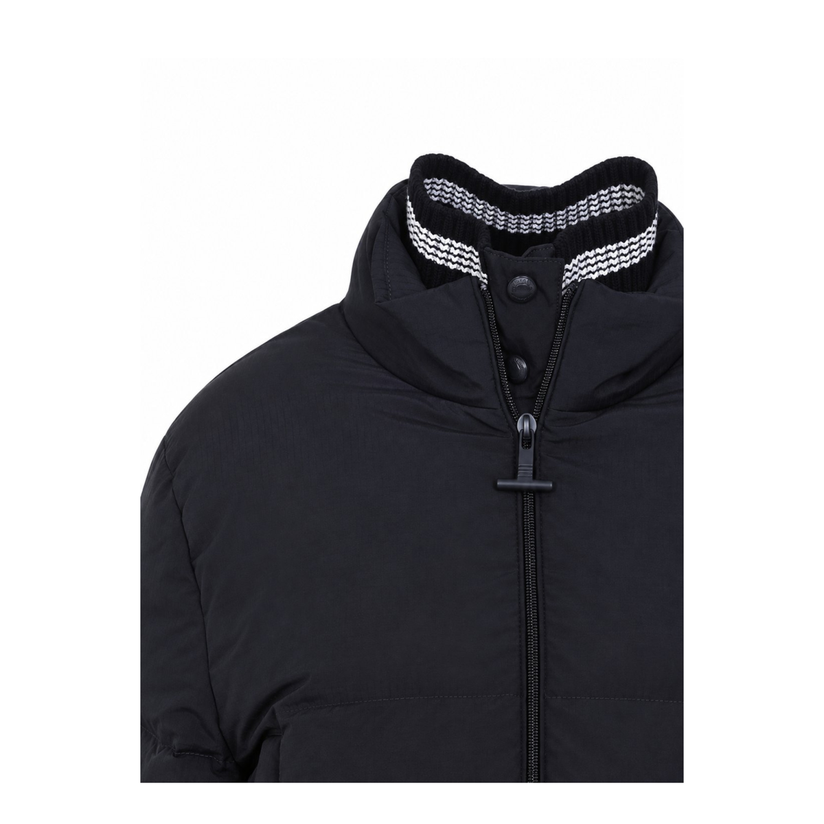 Cropped Downfilled Front Zip Jacket