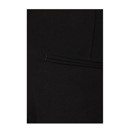 Wool Cropped Trousers Black