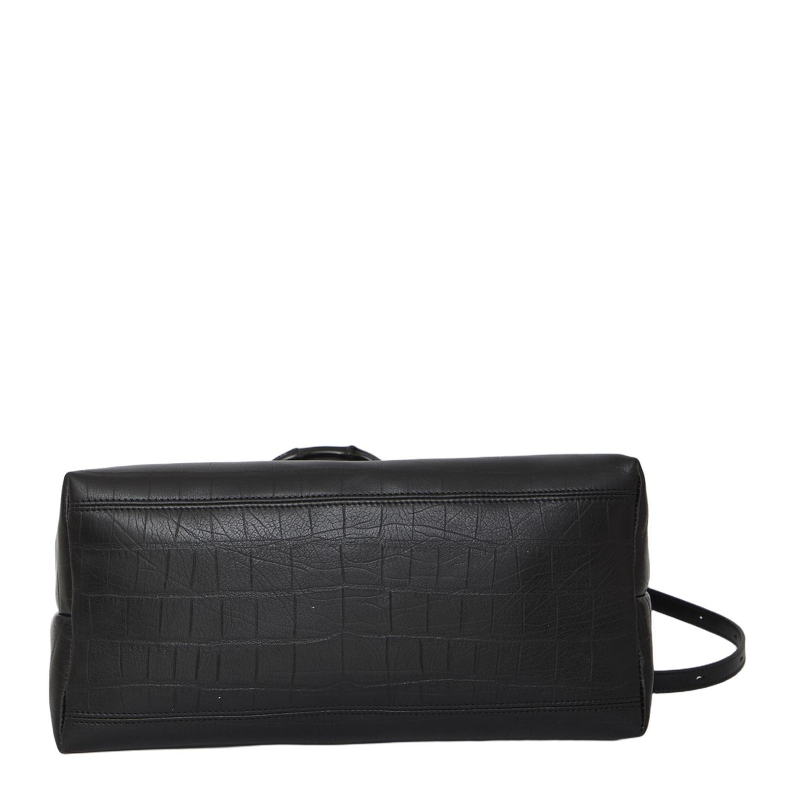 Crocodile Embossed Leather Tote Bag