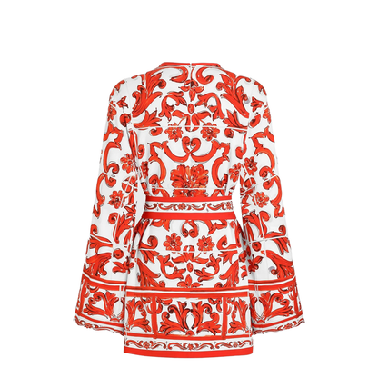 MAYFEYR - Dolce & Gabbana - Majolica-Print Silk Charmeuse Shirt - F7BM9TGDDRJ