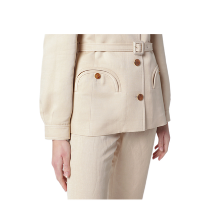 MAYFEYR - Blaze Milano - Paint Jacket With Belt In Champagne - JKGCS02IDONW004