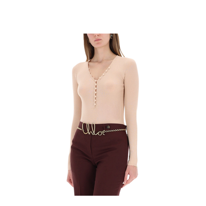 Ribbed Knit with Buttons