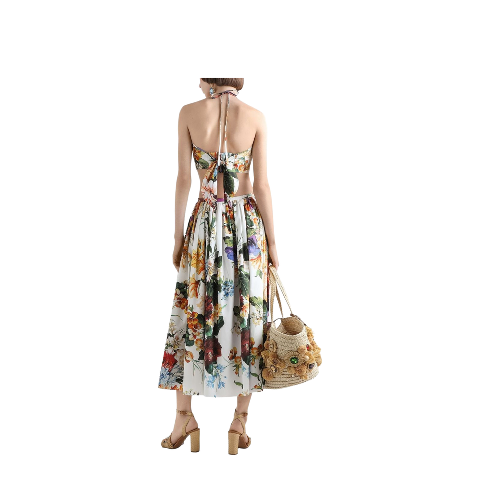 Floral Print Midi Skirt