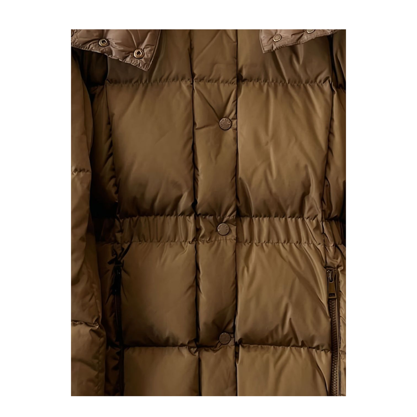 Beige Agneux Square-Quilted Hooded Short Down Jacket