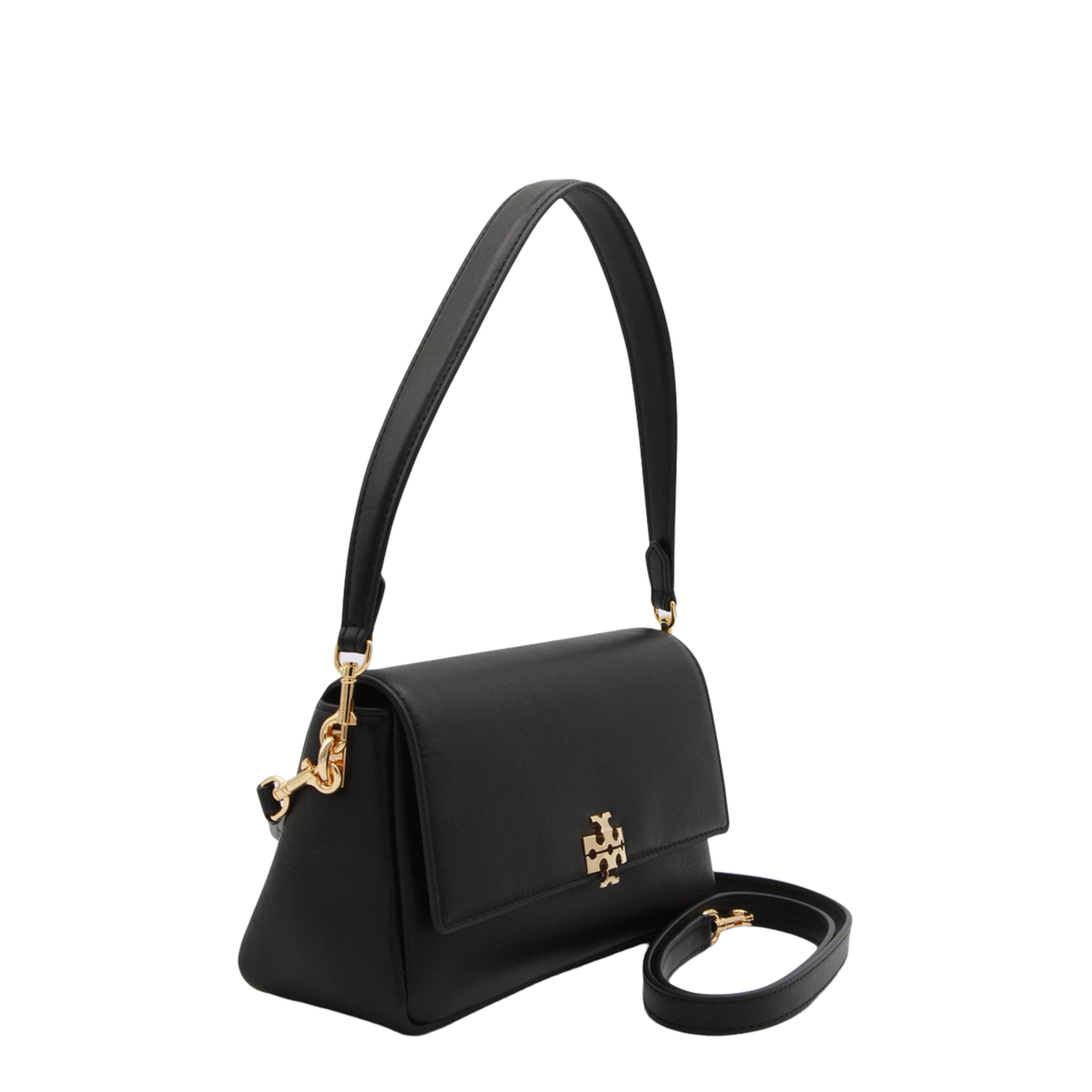 Charlie Small Calf Leather Shoulder Bag - Black