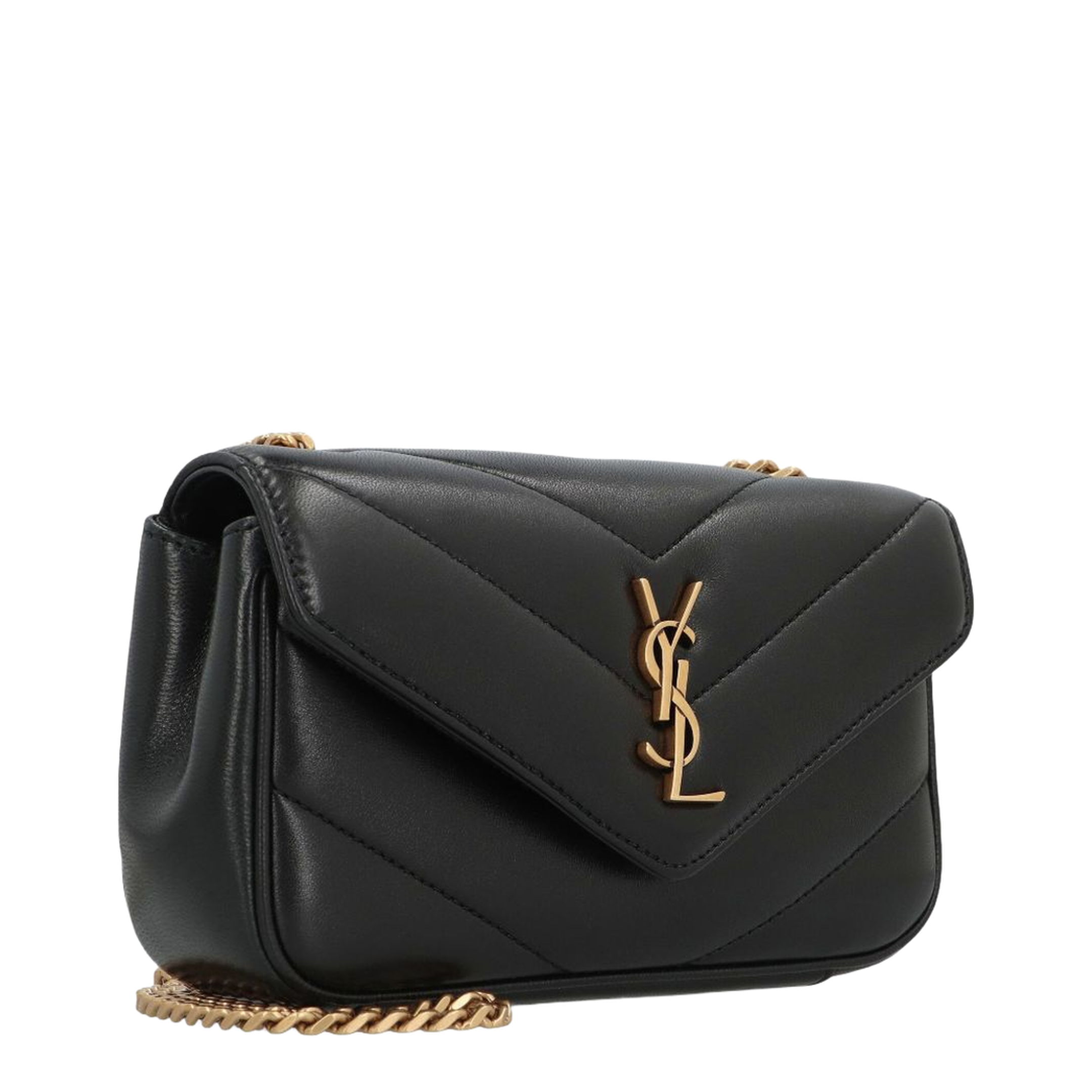 Loulou Mini Chain Bag in Black