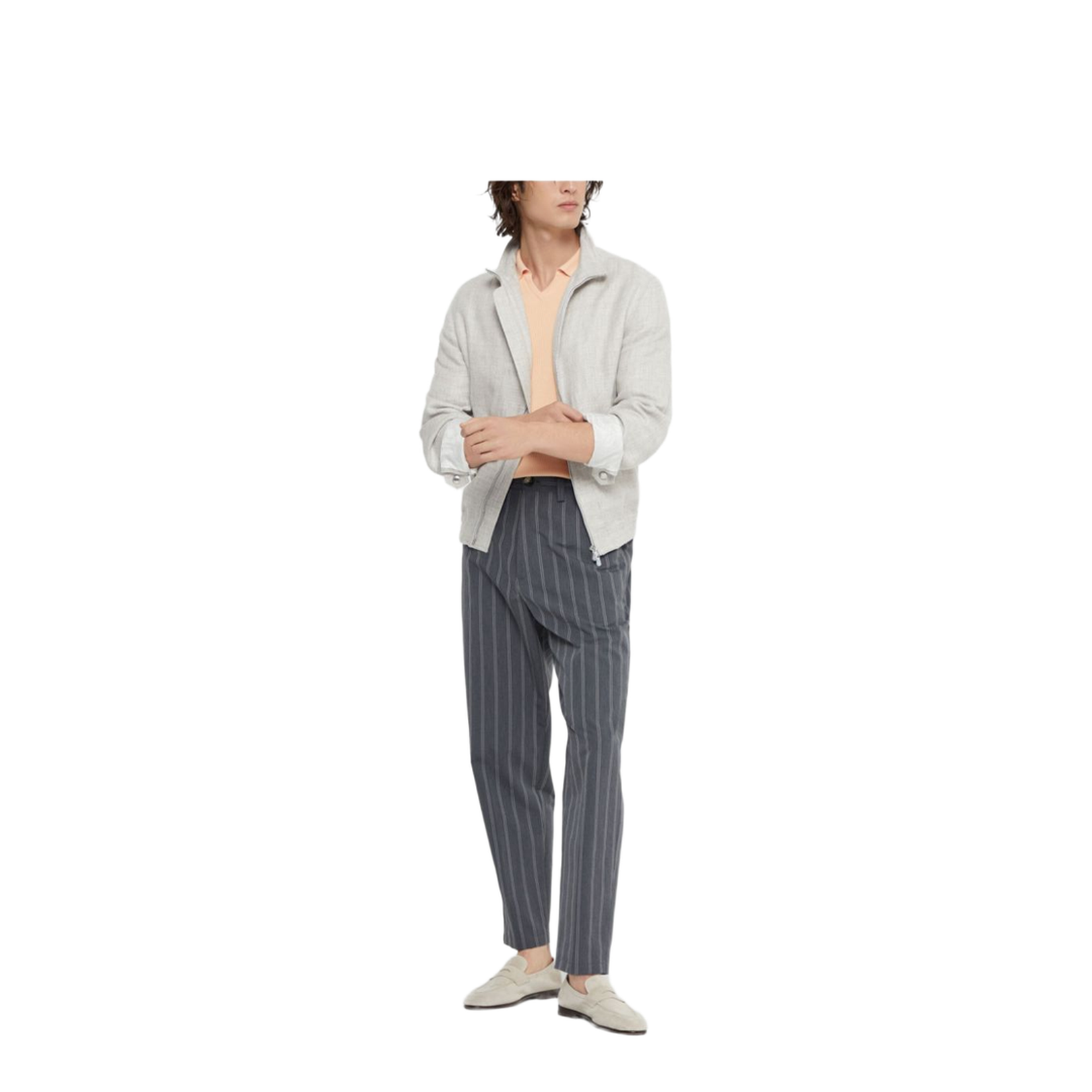 Grey Linen and Wool Jacket