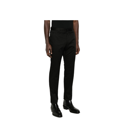MAYFEYR - Dolce & Gabbana - Logo-Embroidered Tapered Leg Cotton Trousers - GY6IEZGJ090
