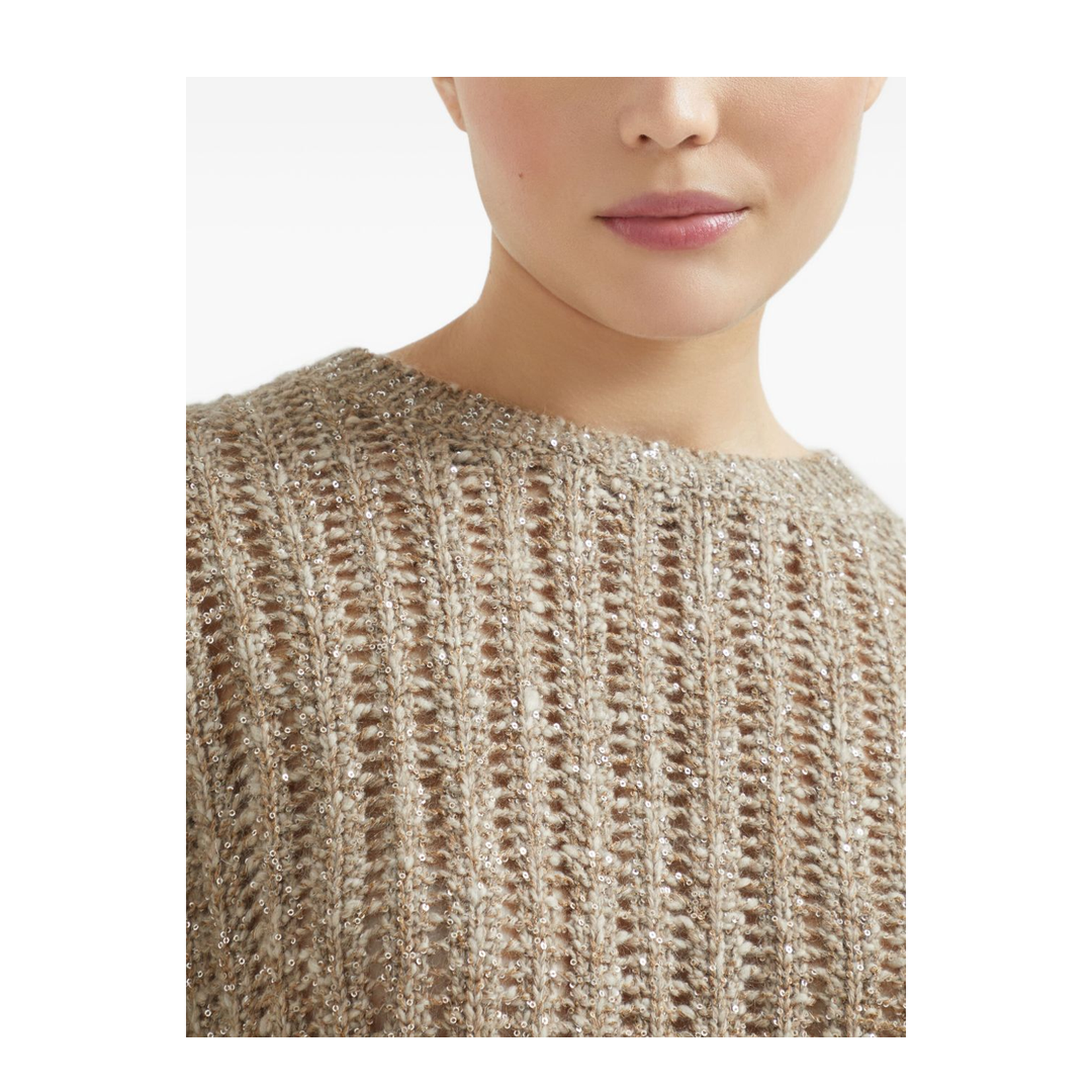 Rustic Dazzling Net Sweater