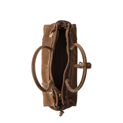 Bonnie Medium Leather Handbags - Cocoa Brown