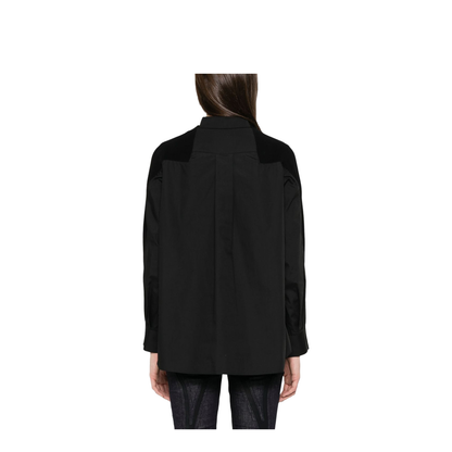 Cotton Knit x Cotton Poplin Cardigan